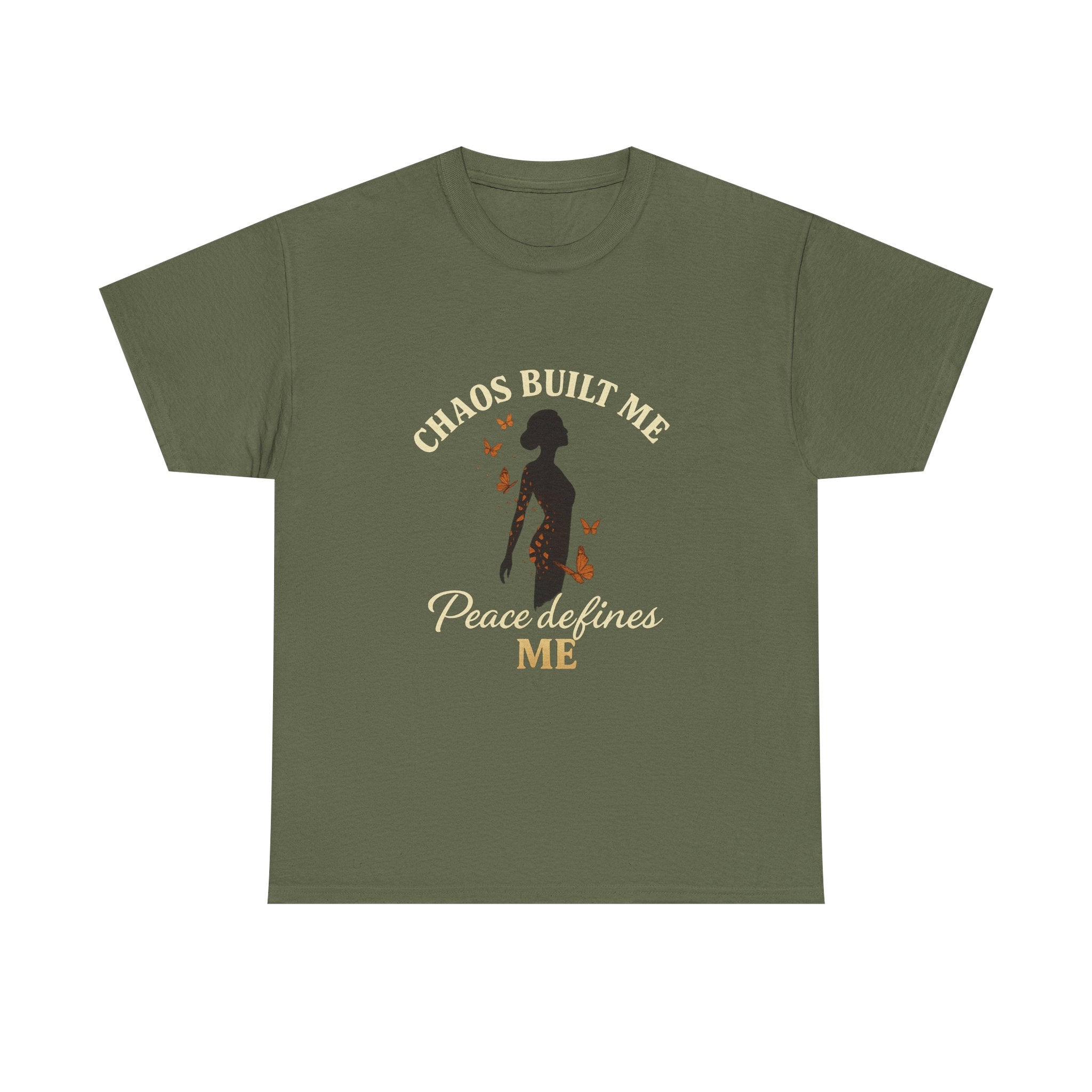 Chaos Built Me, Peace Defines Me – Healing & Transformation Butterfly T-Shirt