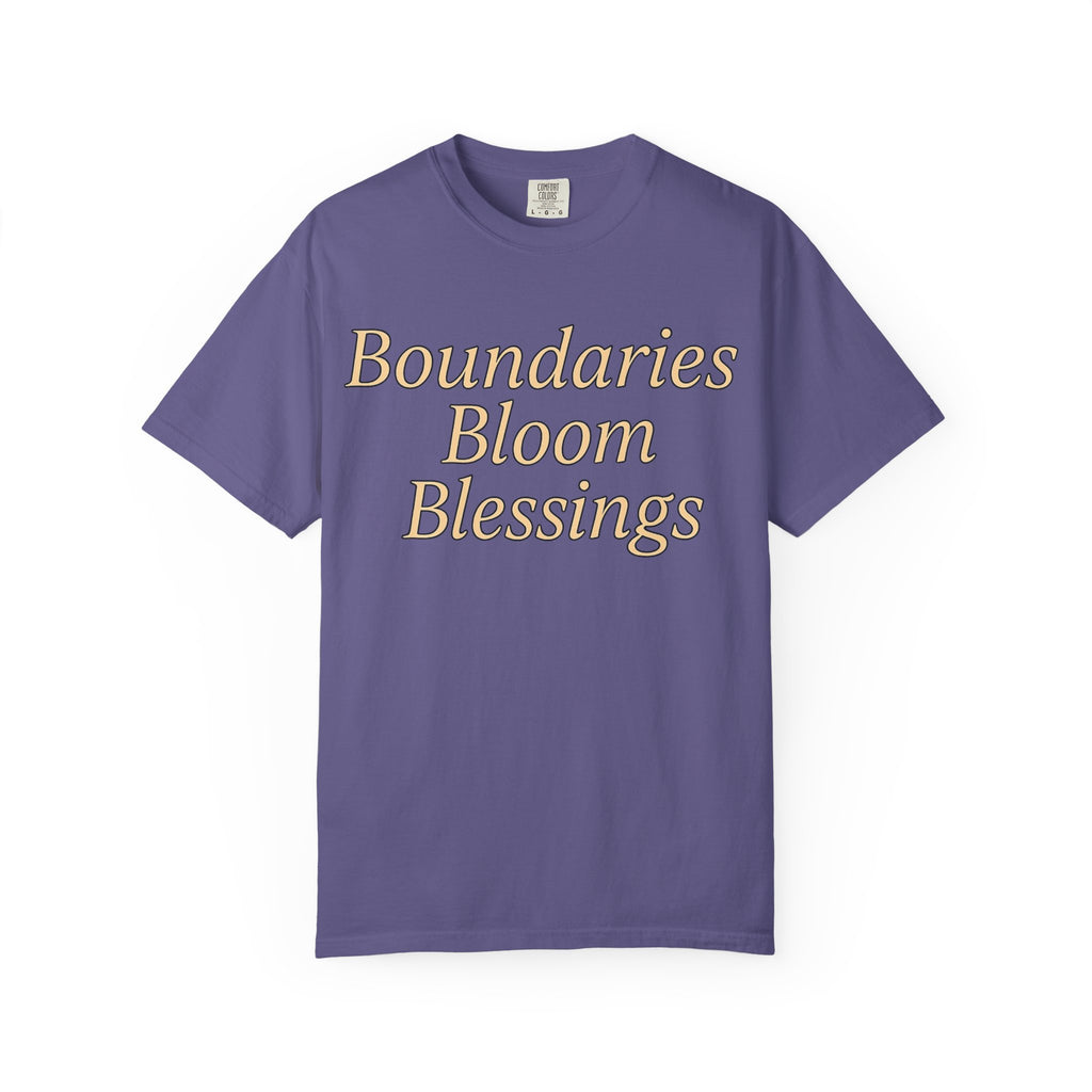 🌸 Boundaries Bloom Blessings — Statement Tee 🌸