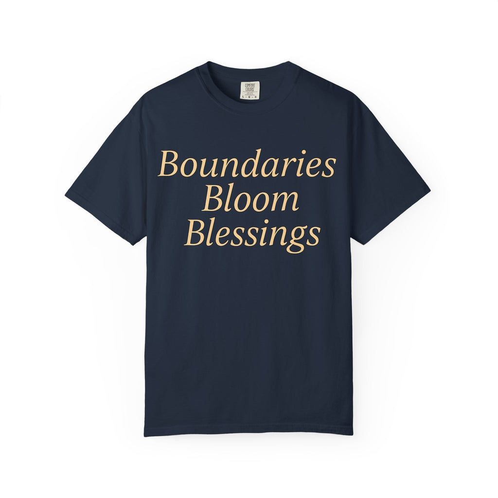 🌸 Boundaries Bloom Blessings — Statement Tee 🌸