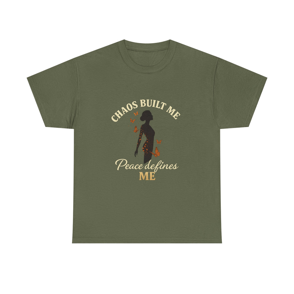 Chaos Built Me, Peace Defines Me – Healing & Transformation Butterfly T-Shirt